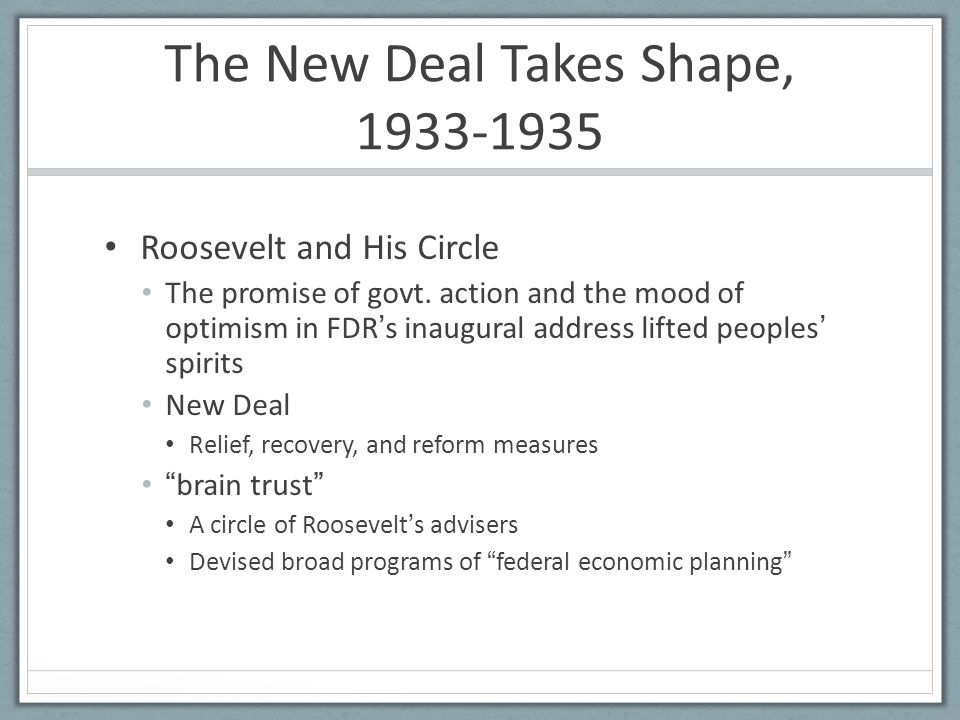 The impact of fdr administration in the enew deali in the economic recovery essay